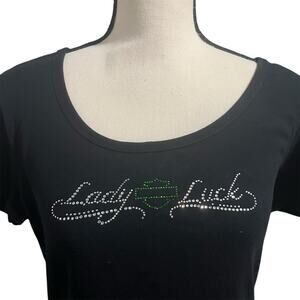 Harley-Davidson | Lady Luck Licensed Jackson, TN Women's Cut Bling Tee Sz XL
